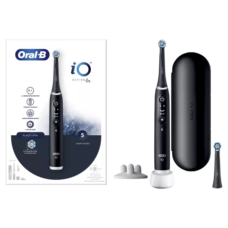 Oral-B iO 6 Pieaugušo Vibrējoša Zobu Birste Melna