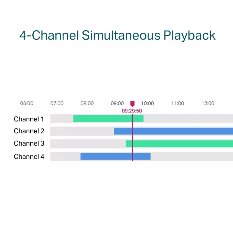 TP-Link VIGI 4 kanālu PoE+ tīkla video ierakstītājs NVR1004H-4P