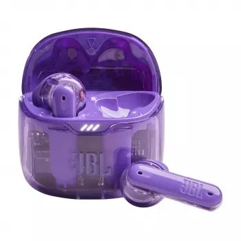 JBL Tune Flex Ghost Edition austiņas True Wireless Stereo (TWS) Iekšauss Zvanu/Mūzikas Bluetooth Violetas, Caurspīdīgas