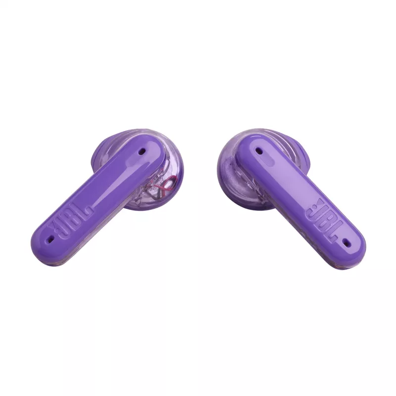 JBL Tune Flex Ghost Edition austiņas True Wireless Stereo (TWS) Iekšauss Zvanu/Mūzikas Bluetooth Violetas, Caurspīdīgas
