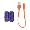 JBL Tune Flex Ghost Edition austiņas True Wireless Stereo (TWS) Iekšauss Zvanu/Mūzikas Bluetooth Violetas, Caurspīdīgas