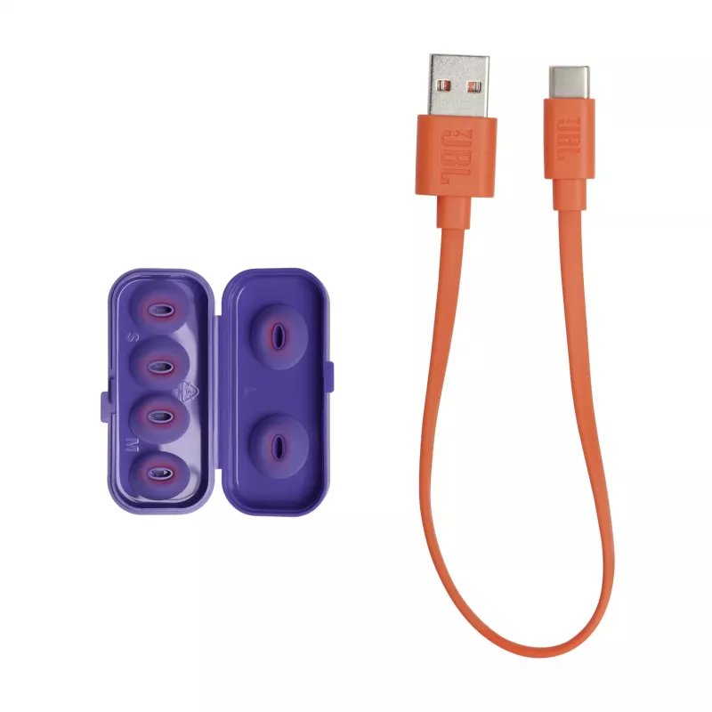 JBL Tune Flex Ghost Edition austiņas True Wireless Stereo (TWS) Iekšauss Zvanu/Mūzikas Bluetooth Violetas, Caurspīdīgas