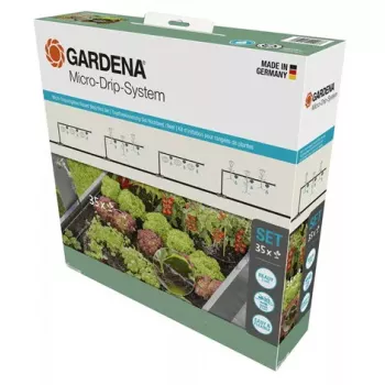 Pilienveida apūdeņošanas sistēma GARDENA 13455-20, šļūtenes garums 15 m, melna/zaļa