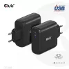 CLUB3D Ceļojumu Lādētājs 100 W GaN, USB-IF TID sertificēts, viens USB Type-C ports, Power Delivery 3.0 atbalsts