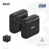 CLUB3D Ceļojumu Lādētājs 100 W GaN, USB-IF TID sertificēts, viens USB Type-C ports, Power Delivery 3.0 atbalsts