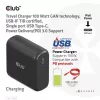 CLUB3D Ceļojumu Lādētājs 100 W GaN, USB-IF TID sertificēts, viens USB Type-C ports, Power Delivery 3.0 atbalsts