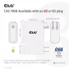 CLUB3D Ceļojumu Lādētājs 100 W GaN, USB-IF TID sertificēts, viens USB Type-C ports, Power Delivery 3.0 atbalsts