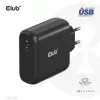 CLUB3D Ceļojumu Lādētājs 100 W GaN, USB-IF TID sertificēts, viens USB Type-C ports, Power Delivery 3.0 atbalsts