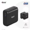 CLUB3D Ceļojumu Lādētājs 100 W GaN, USB-IF TID sertificēts, viens USB Type-C ports, Power Delivery 3.0 atbalsts