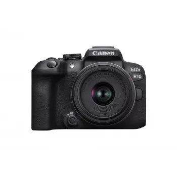 Canon EOS R10 + RF-S 18-45mm F4.5-6.3 IS STM bezspoguļa kamera 24.2 MP CMOS 6000 x 4000 pikseļi Melna