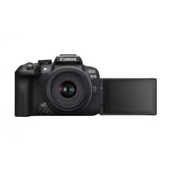 Canon EOS R10 + RF-S 18-45mm F4.5-6.3 IS STM bezspoguļa kamera 24.2 MP CMOS 6000 x 4000 pikseļi Melna