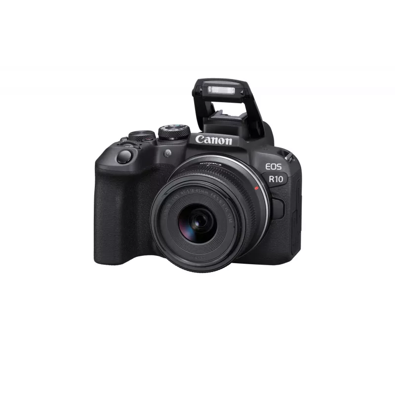 Canon EOS R10 + RF-S 18-45mm F4.5-6.3 IS STM bezspoguļa kamera 24.2 MP CMOS 6000 x 4000 pikseļi Melna