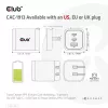 CLUB3D CAC-1913 Ceļojumu lādētājs PPS 65W GaN tehnoloģija, Trīs porti (2x USB Type-C + USB Type-A) Power Delivery 3.0 atbalsts
