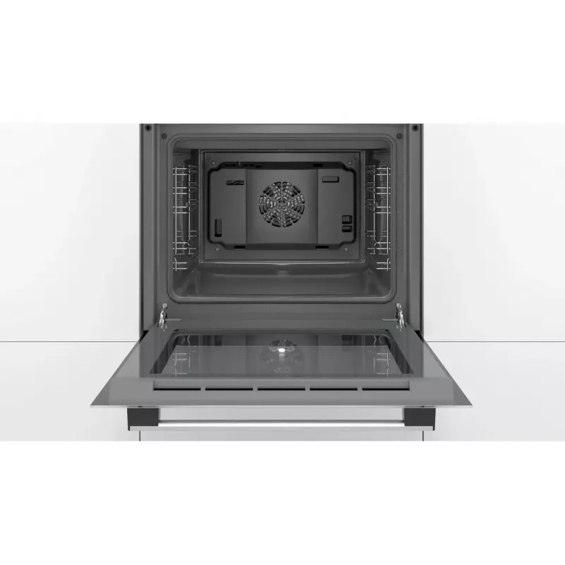 Iebūvējamā elektriskā cepeškrāsns Bosch Serie 2 HBF010BV1S — 66 L, rotācijas vadība, halogēna lampa, A klase, balta