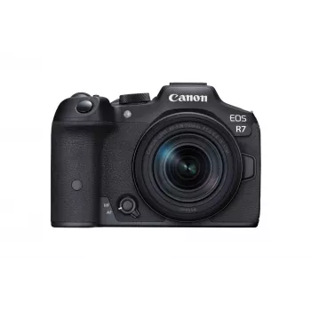 Bezspoguļa kamera Canon EOS R7 ar RF-S 18-150mm objektīvu, 32.5 MP CMOS, 4K, 0.53 kg