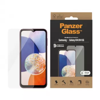 Aizsargstikls PanzerGlass Samsung Galaxy A14 / A14 5G Ultra-Wide Fit, pret skrāpējumiem un triecieniem