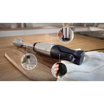 Bosch Serie 6 MSM6M622 gatavošanas blenderis 0.6 L 1000 W Melns, Nerūsējošs tērauds