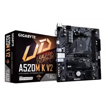 Mātesplate GIGABYTE A520M K V2 – AM4, DDR4, M.2, GbE LAN