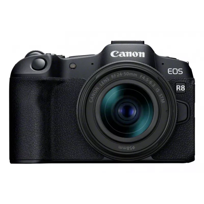 Canon EOS R8 + RF 24-50mm F4.5-6.3 IS STM komplekts, 24,2 MP, 6000 x 4000 pikseļi, CMOS, 4K Ultra HD, skārienekrāns, melns