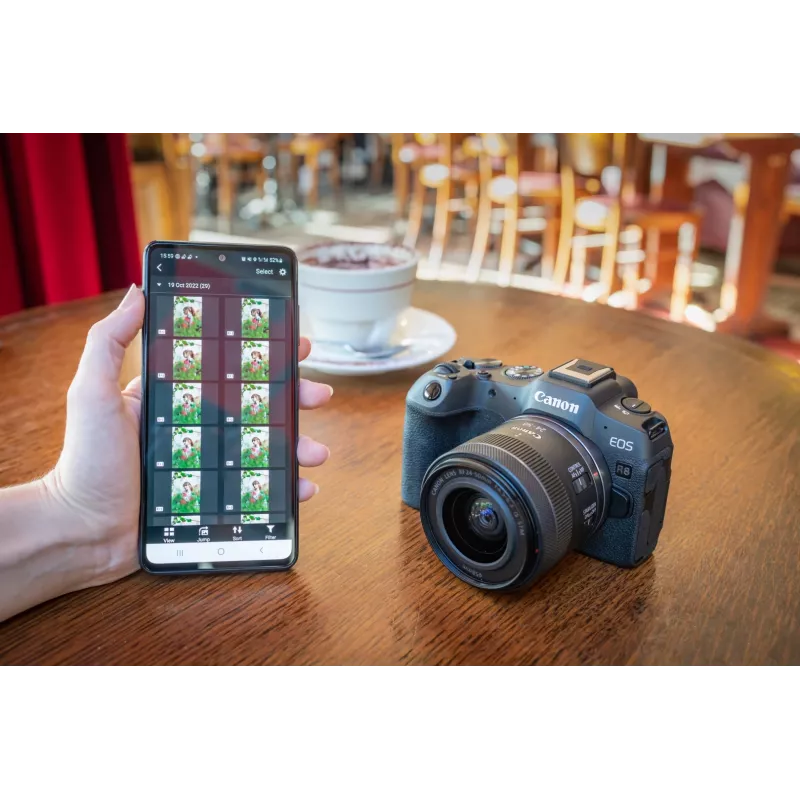 Canon EOS R8 + RF 24-50mm F4.5-6.3 IS STM komplekts, 24,2 MP, 6000 x 4000 pikseļi, CMOS, 4K Ultra HD, skārienekrāns, melns