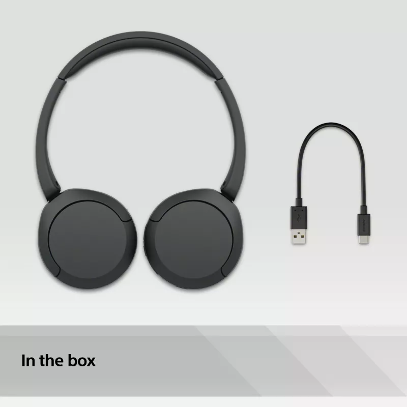 Sony WH-CH520 Bezvadu austiņas Zvanu/Mūzikas USB Type-C Bluetooth Melnas