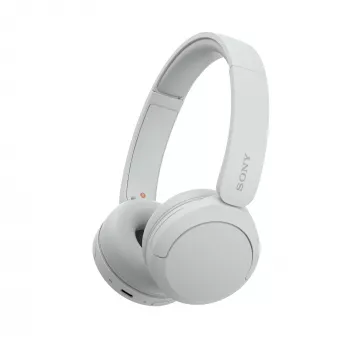Austiņas Sony WH-CH520 bezvadu on-ear, Bluetooth 5.2, 50 h atskaņošana, USB-C uzlāde, baltas