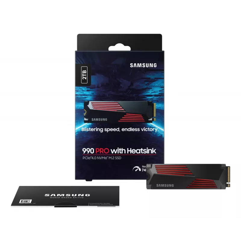 SSD disks Samsung 990 PRO ar Heatsink 2000 GB M.2 2280 M.2 NVMe MZ-V9P2T0CW