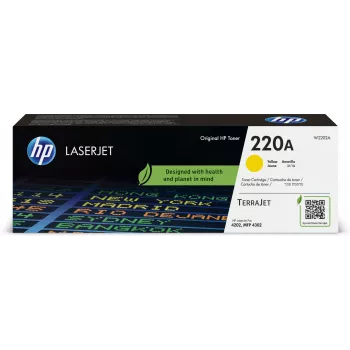 HP 220A dzeltena oriģinālā LaserJet tonera kasetne, 1800 lpp., dzeltena, 1 gab.