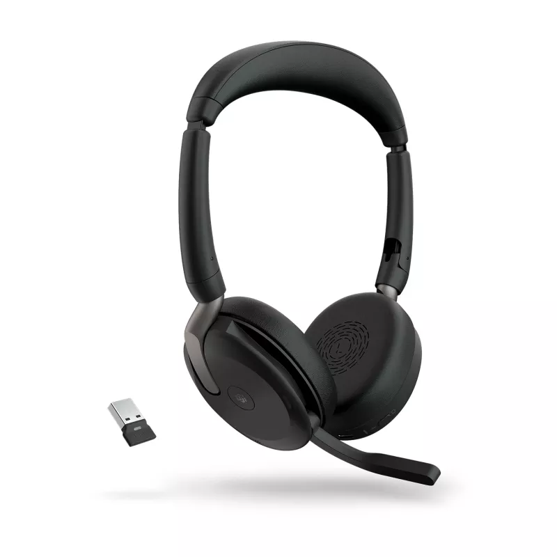 Jabra Evolve2 65 Flex - Link380a MS Stereo (bezvadu uzlāde)