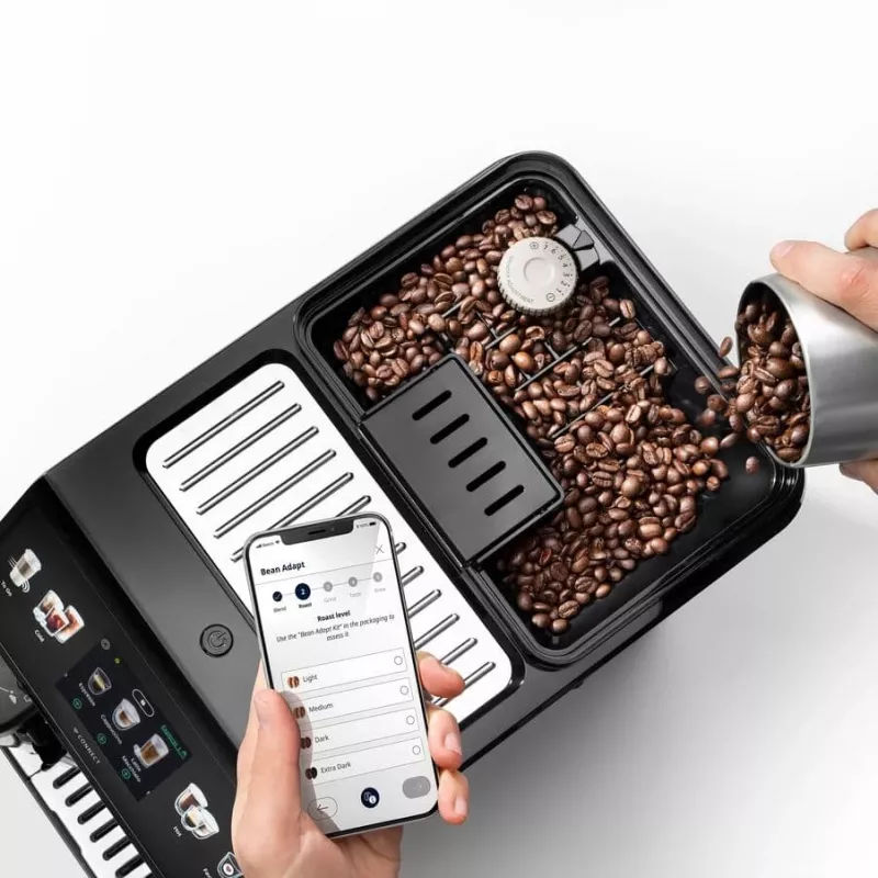 De’Longhi ECAM450.65.S pilnībā automātiska espresso automāts, 1.8 L, 300 g, 19 bāri, dzirnaviņas, Wi‑Fi, TFT