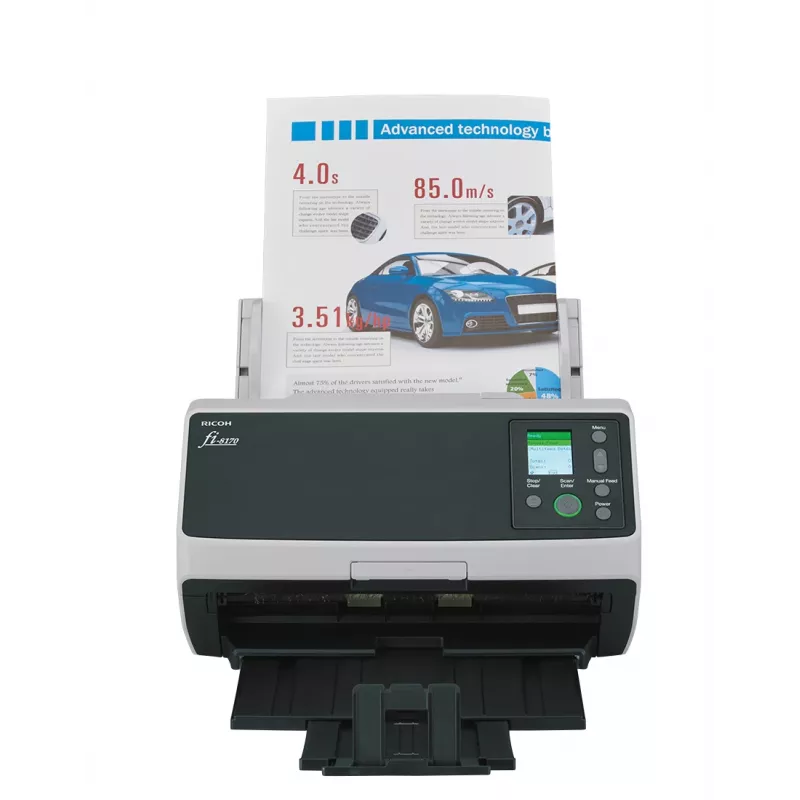 Ricoh fi-8170 ADF + manuālā padeve skeneris 600 x 600 DPI A4 Melns, Pelēks