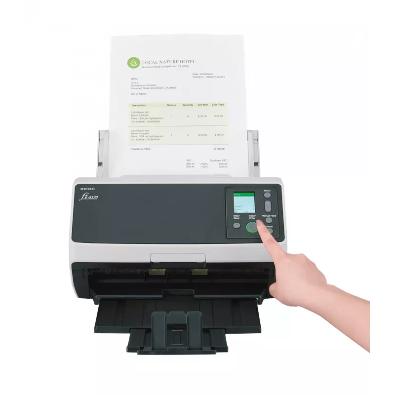 Ricoh fi-8170 ADF + manuālā padeve skeneris 600 x 600 DPI A4 Melns, Pelēks