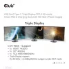 CLUB3D USB Gen1 Type-C Trīs Ekrānu DP1.4 Alt Mode Viedā PD3.0 Uzlādes Dokstacija ar 100 W Barošanas Bloku