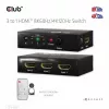 Club3D CSV-1381 HDMI slēdzis 3 uz 1, 8K60Hz/4K120Hz