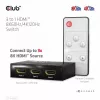 Club3D CSV-1381 HDMI slēdzis 3 uz 1, 8K60Hz/4K120Hz