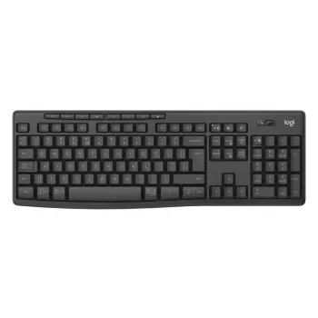 Bezvadu tastatūras un peles komplekts Logitech MK370 Combo for Business — pilnizmēra QWERTY (US International), RF Wireless + Bluetooth, grafīts
