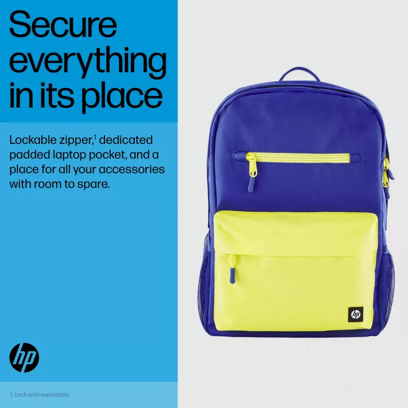 Ikdienas mugursoma HP Campus Blue Backpack zila dzeltena poliesters 295x185x435mm