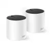 TP-Link DECO X55 (2-Pack) tīkla komplekts – Wi-Fi 6 mesh sistēma, balta, iekšējās antenas