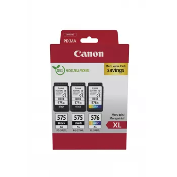 Canon 5437C004 oriģinālās tintes kasetnes 3 gab. High (XL) Yield melna, ciāna, fuksīna, dzeltena