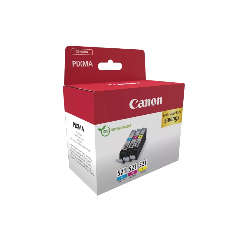Canon 2934B015 oriģinālās tintes kasetnes 3 gab. Ciāna, Fuksīna, Dzeltena