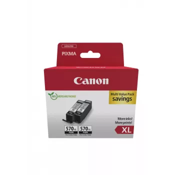 Canon PGI-570XL Double Pack Black oriģinālā tintes kasetne 2 gab. Augstas ražības (XL) melna