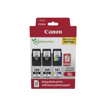 Canon 3712C012 oriģinālā tintes kasetne 3 gab. High (XL) ietilpība Melna, Ciāna, Magenta, Dzeltena