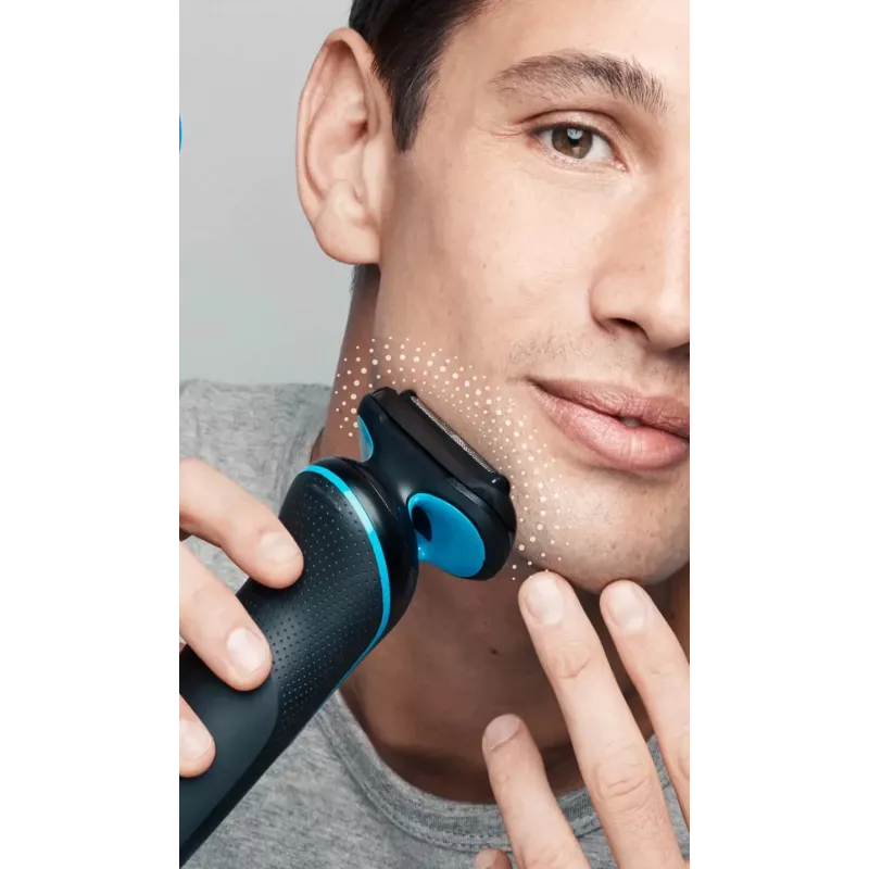 Braun 51-B1000s Skūšanās aparāts ar foliju, Melns, Zils