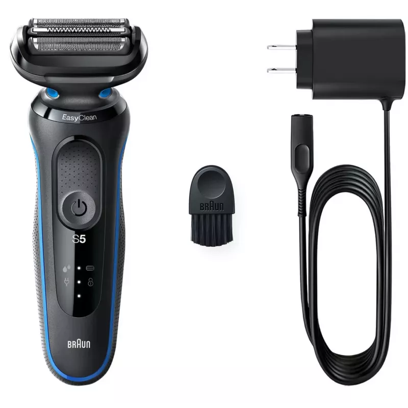 Braun 51-B1000s Skūšanās aparāts ar foliju, Melns, Zils