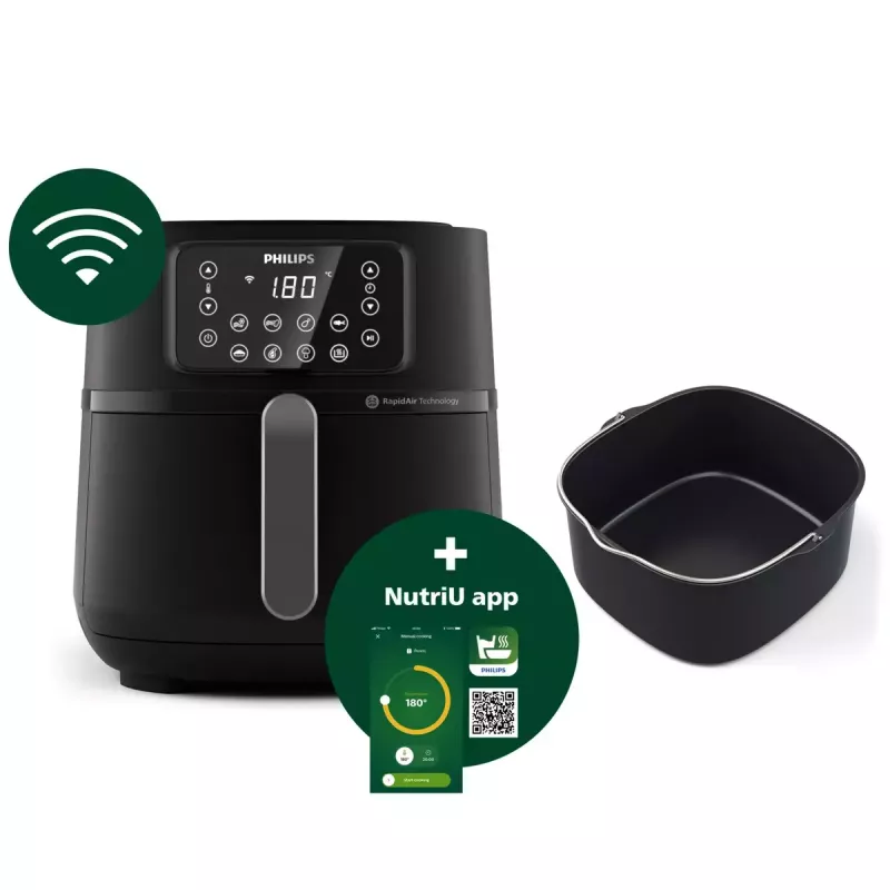 Gaisa fritē Philips HD9285/93 5000 Series XXL Connected, 7,2 L, 2000 W, 16 programmas