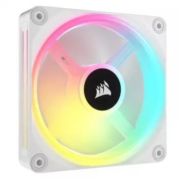CORSAIR iCUE LINK QX120 RGB balts 120mm ventilators ar magnētisko kupola gultni - paplašināšanas komplekts
