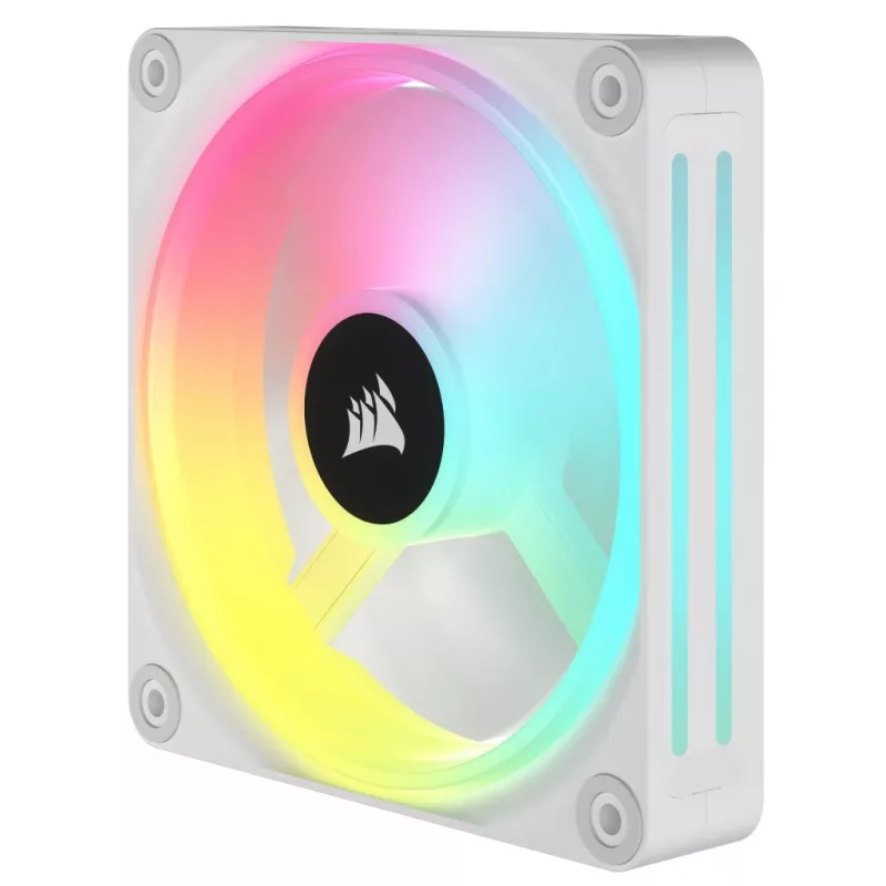 CORSAIR iCUE LINK QX120 RGB balts 120mm ventilators ar magnētisko kupola gultni - paplašināšanas komplekts