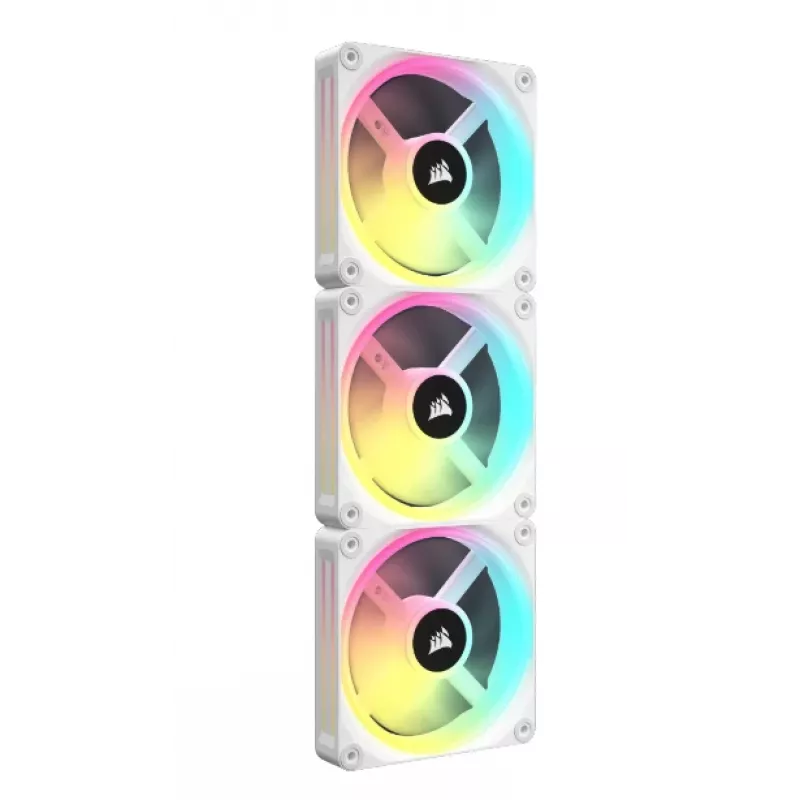 CORSAIR iCUE LINK QX120 RGB balts 120mm ventilators ar magnētisko kupola gultni - paplašināšanas komplekts