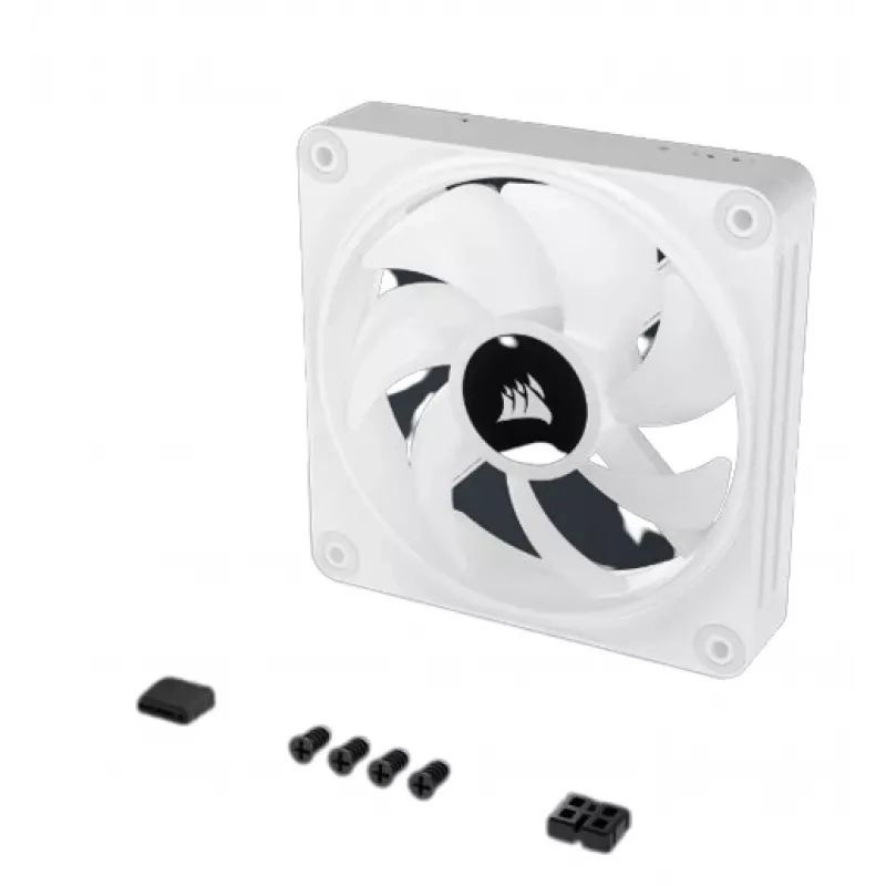 CORSAIR iCUE LINK QX120 RGB balts 120mm ventilators ar magnētisko kupola gultni - paplašināšanas komplekts