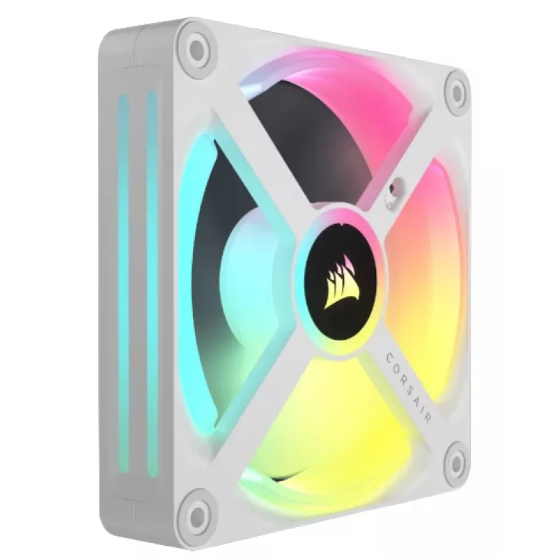 CORSAIR iCUE LINK QX120 RGB balts 120mm ventilators ar magnētisko kupola gultni - paplašināšanas komplekts